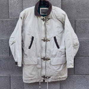 Vintage New York Style Toggle Jacket Beige Brown Size Medium